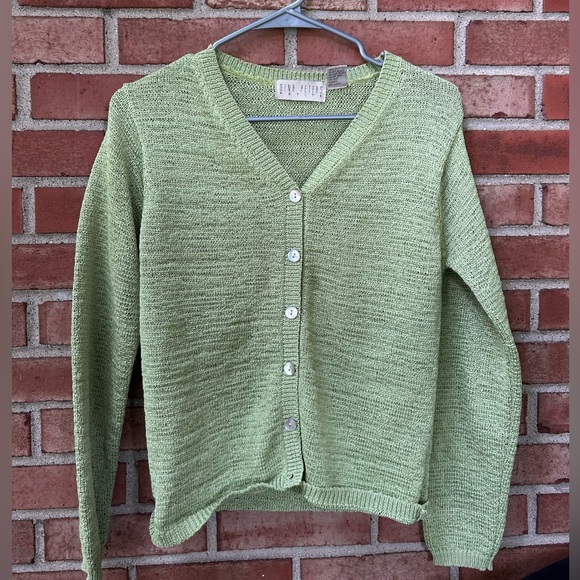 VINTAGE GINA PETERS BUTTON UP CARDIGAN - Picture 1 of 2